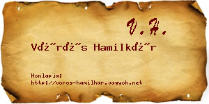 Vörös Hamilkár névjegykártya